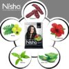 Nisha Natural Henna Based Hair Color (Natural Black) 10GM Pack of 10