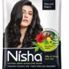 Nisha Natural Henna Based Hair Color (Natural Black) 10GM Pack of 10