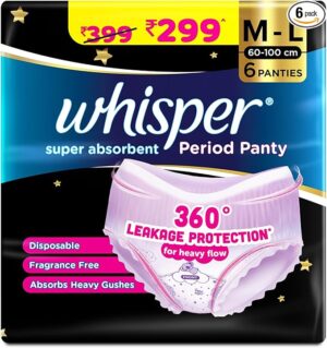 CONFETTIWOW Whisper Bindazzz Night Period Panty|6 M-L Panties
