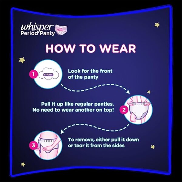 71dQUk7uY8L._AC_SX679_ CONFETTIWOW Whisper Bindazzz Night Period Panty|6 M-L Panties