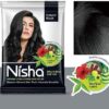 Nisha Natural Henna Based Hair Color (Natural Black) 10GM Pack of 10
