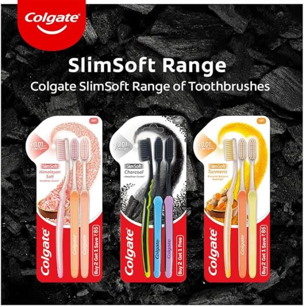 71yzuGYkevL._AC_SX679_ Colgate Slim Soft Charcoal Toothbrush (Buy 2 Get 2 Free) - 4 Pcs