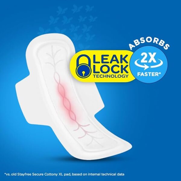 518r9Y-qeVL._AC_SX679_ Stayfree Secure Cottony Soft Cover Sanitary Pads, Extra Large (40 Pads)