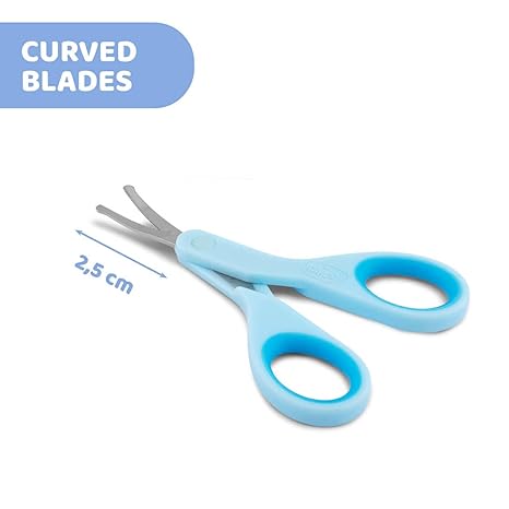 Chicco Baby Nail Scissors with Rounded Tips & Protective Case