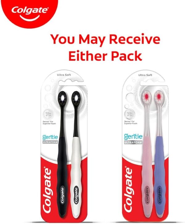 51Oldw0Qi2L._AC_SX679_ - Copy Colgate Gentle UltraFoam Ultra Soft Bristles Manual Toothbrush for adults, 2 Pcs, Soft Bristles for Superior Clean, Multicolor
