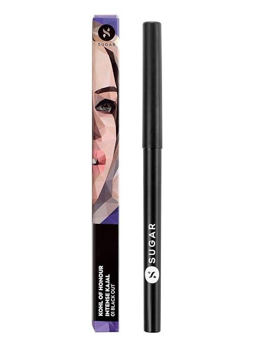 51rXgQvh41L._SY679_ SUGAR Cosmetics Kohl Of Honour Intense Kajal - 01 Black Out (0.25g)
