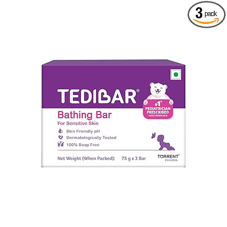 61AbqftahJL._SX466_PIbundle-3,TopRight,0,0_AA466SH20_ Tedibar Baby Bathing Bar (75g) | Pack of 3