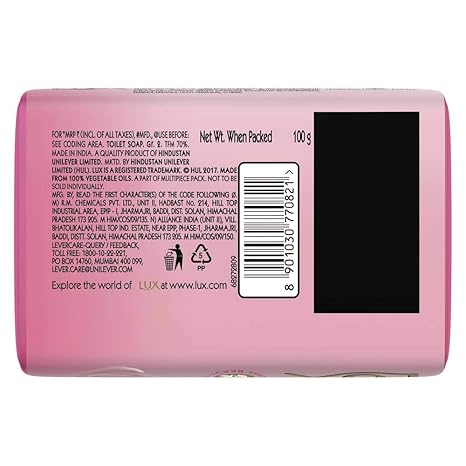 61BbreJjznL._SX466_ LUX Soft Glow / Soft Touch Bathing Soap (100g) | Pack of 3