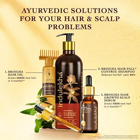 Indulekha Bringha Hairfall Control Shampoo / Hair Cleanser (180ml / 6.08 oz)