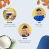 Parachute Advansed Anti-Hairfall Hair Cream for Men - Almond & Coconut (3.3 fl oz / 100ml - Pack of 3)
