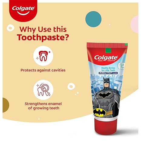 61aIUYY82KL._SX466_ Colgate Kids Batman Glow in the Dark Toothpaste (80g)