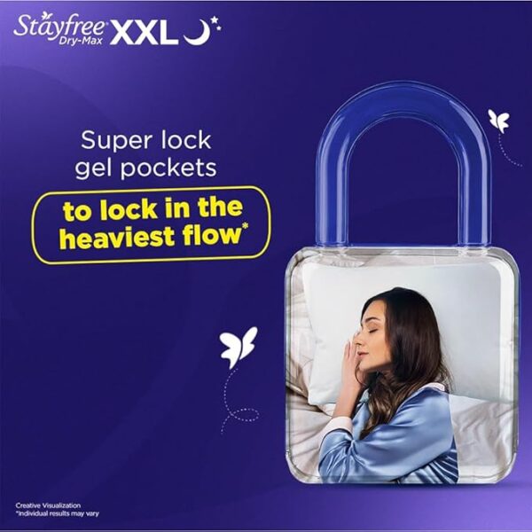 61g-4M0TFUL._AC_SX679_ Stayfree Dry Max All Night Extra Large Dry Cover Sanitary Pads with Wings (28 Pack)