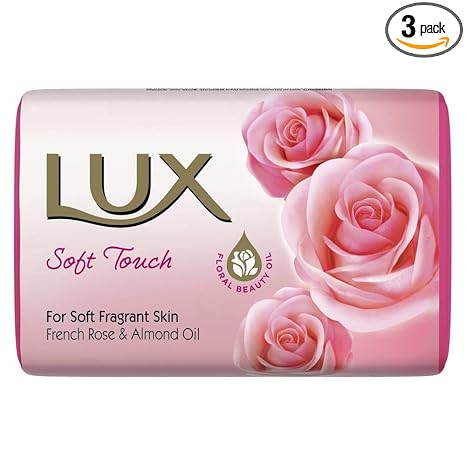 61gsXq2Pb+L._SX466_PIbundle-3,TopRight,0,0_AA466SH20_ LUX Soft Glow / Soft Touch Bathing Soap (100g) | Pack of 3