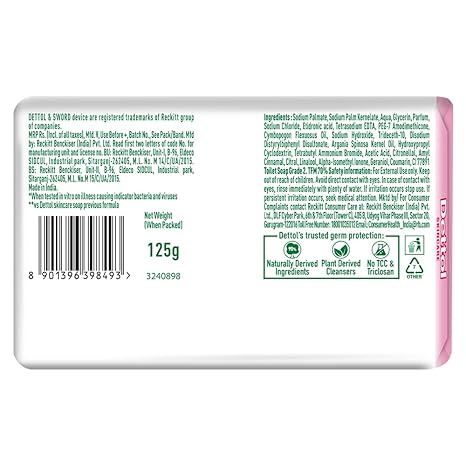 61o3+kSoN9L._SX466_ Dettol Skincare Bathing Soap (125g)