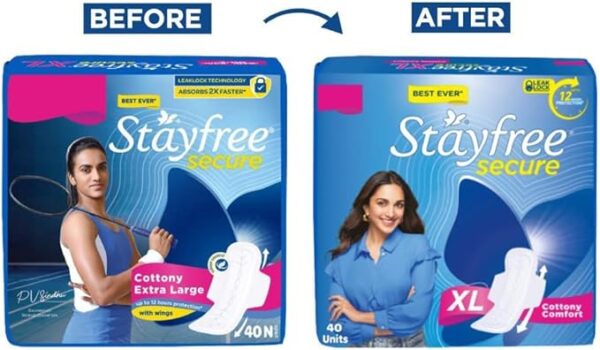 61yDRuFuZaL._AC_SX679_ Stayfree Secure Cottony Soft Cover Sanitary Pads, Extra Large (40 Pads)