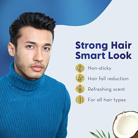 Parachute Advansed Anti-Hairfall Hair Cream for Men - Almond & Coconut (3.3 fl oz / 100ml - Pack of 3)