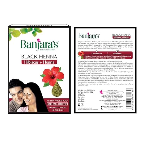 71SSBsharvL._SX466_ Banjara's Black Henna - Hibiscus + Henna (50g)
