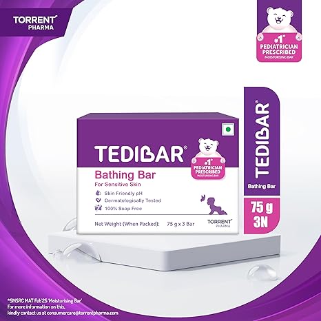 71TG6S7p0dL._SX466_ Tedibar Baby Bathing Bar (75g) | Pack of 3