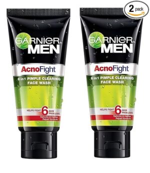 Garnier Men Acno Fight Anti-Pimple Face Wash (100ml) | Pack of 2