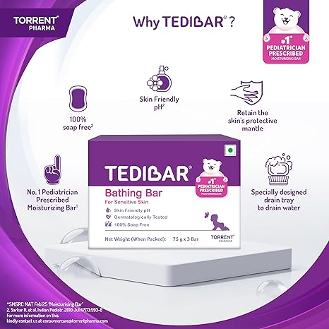 811mOuzQklL._SX466_ Tedibar Baby Bathing Bar (75g) | Pack of 3