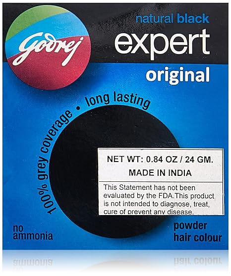 Godrej Expert Powder Hair Color - Natural Black (30g)