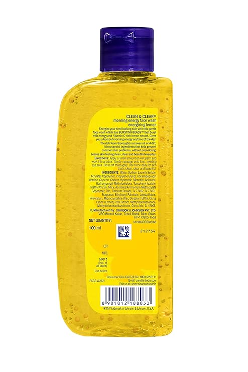 Clean & Clear Morning Energy Lemon Face Wash, 100Ml