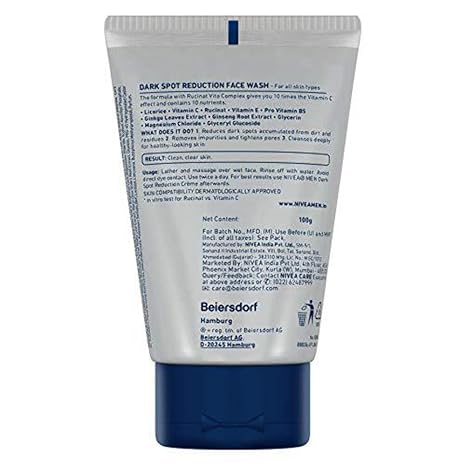 Nivea Men Dark Spot Reduction Face Wash (100ml)