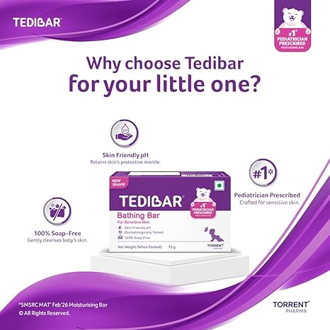 Tedibar Baby Bathing Bar (75g) | Pack of 3 (Copy)