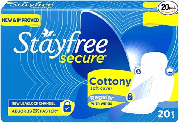 61LEh1T963L._AC_SX679_PIbundle-20,TopRight,0,0_SH20_ Stayfree Secure Cottony Sanitary Pads with Wings (20 Pack)