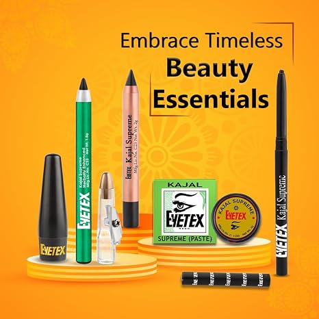 Eyetex Kajal Supreme Paste - Jet Black (Pack of 10)