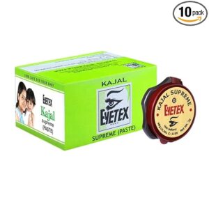 61hfWsTpBPL._SX466_PIbundle-10,TopRight,0,0_AA466SH20_ Eyetex Kajal Supreme Paste - Jet Black (Pack of 10)