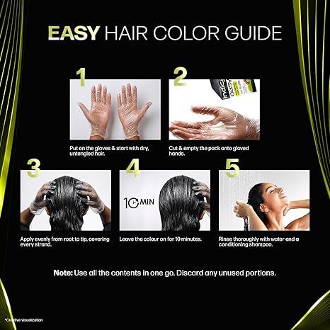 Indica Easy Shampoo Hair Color - Natural Black (180ml)