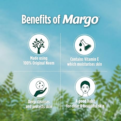 Margo Original Neem Soap (100g) | Buy 4 Get 1 Free (Value Pack)