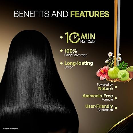 Indica Easy Shampoo Hair Color - Natural Black (180ml)