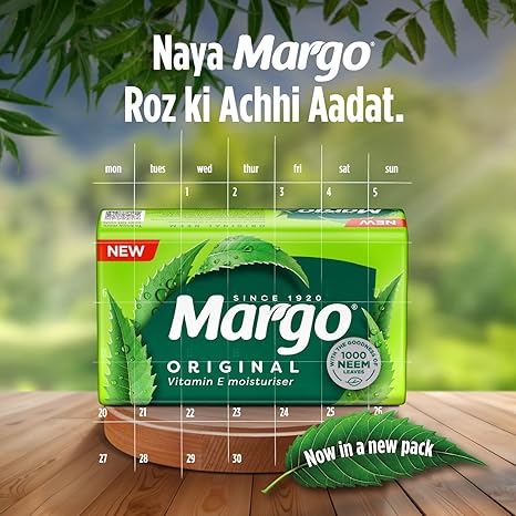 Margo Original Neem Soap (100g) | Buy 4 Get 1 Free (Value Pack)