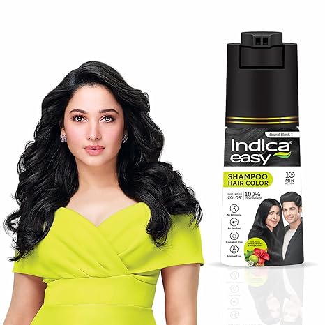 Indica Easy Shampoo Hair Color - Natural Black (180ml)