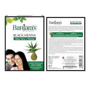 Banjara's Black Henna with Aloe Vera Hair Colour (50g) | Pack of 1