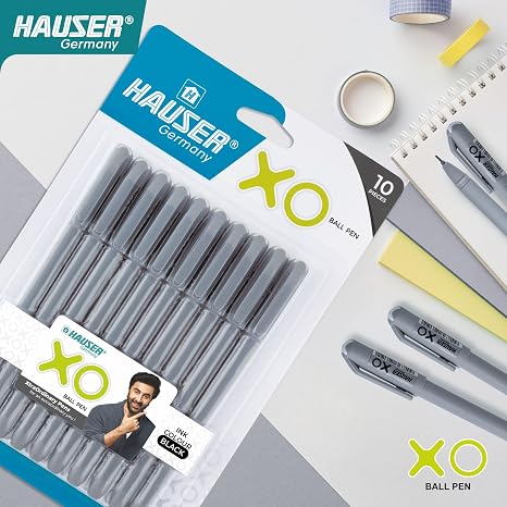 8158dMtpR9L._AC_SX466_ Hauser XO Ball Pen Blister Pack - Black Ink (Set of 10)