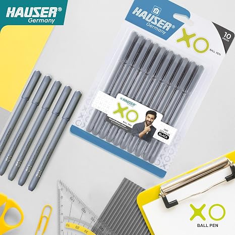 81iZwZK1q7L._AC_SX466_ Hauser XO Ball Pen Blister Pack - Black Ink (Set of 10)
