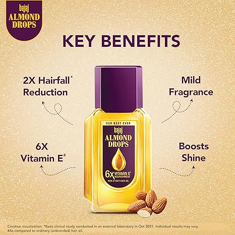91eLHuETYbL._SX466_ Bajaj Almond Drops Hair Oil - 475ml (16.91 fl oz)